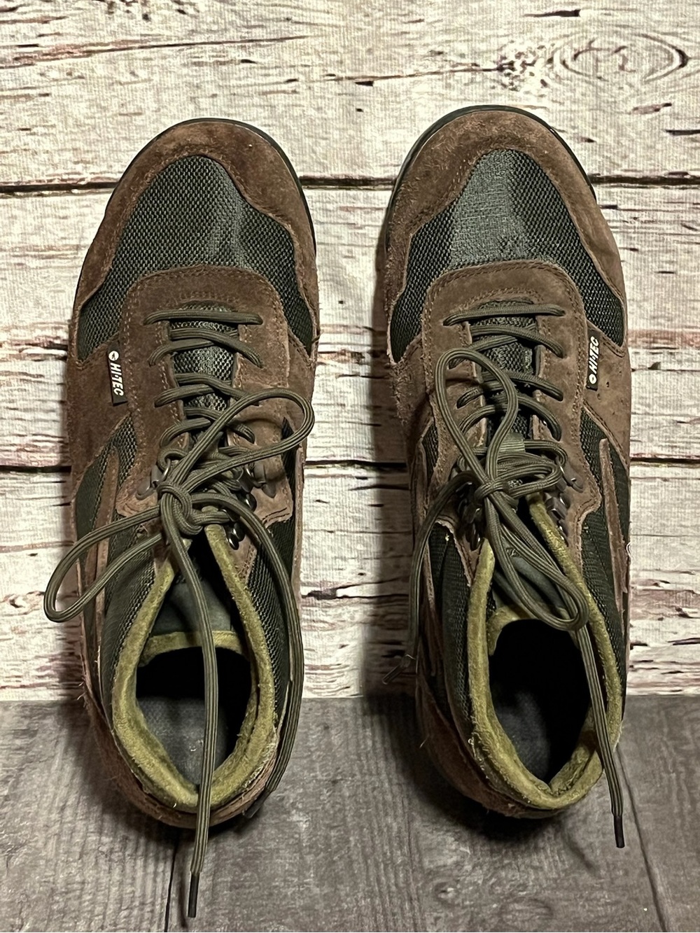 Hi-Tec Sierra lite men’s brown and olive green hiking boots